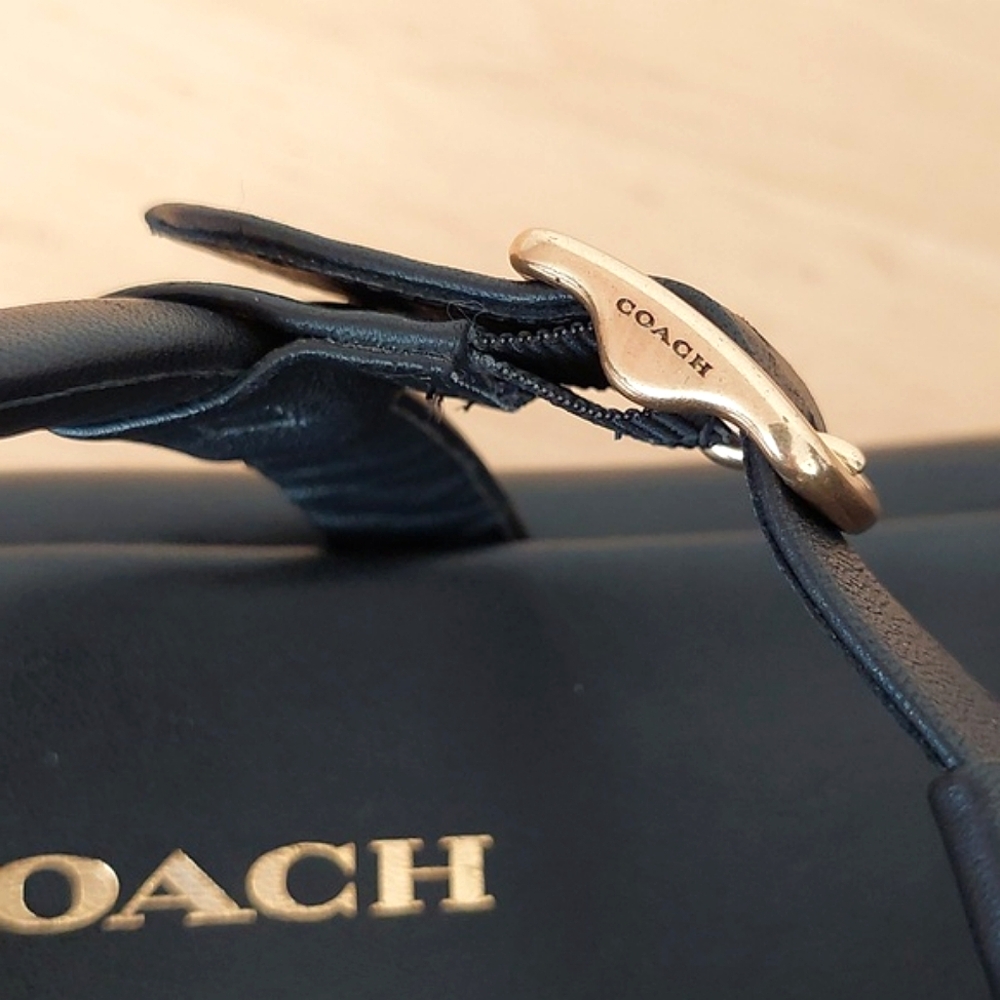 Coach Penney Strappy Fisherman Platform Black Leather Sandals - Picture 11 of 16
